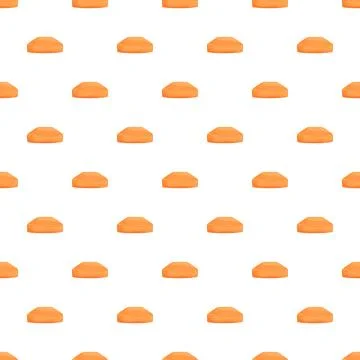 Orange flat cake slice dessert seamless pattern Stockillustratie