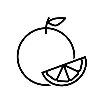 Orange flat icon. Pictogram for web. Line stroke. Isolated on white backgroun Stock Illustration
