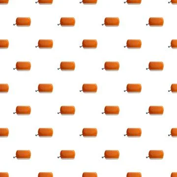 Orange flat pouch wallet seamless pattern background 库存插图