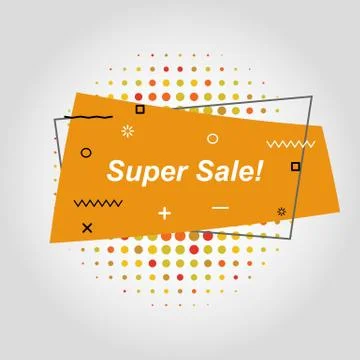 Orange flat speech bubble shaped banners Stock Illustration