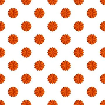 Orange floral pattern creating a seamless background design Stockillustratie