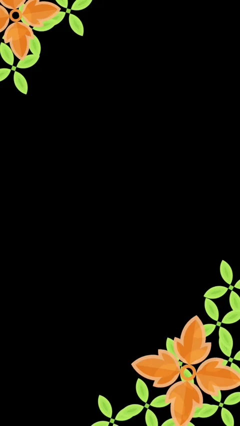 Orange flower black screen Stock Footage 302776751