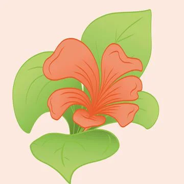 Orange flower Stock Illustration