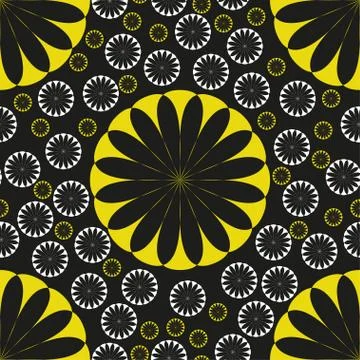 Orange Flower Seamless Pattern Lemon Stock Illustration