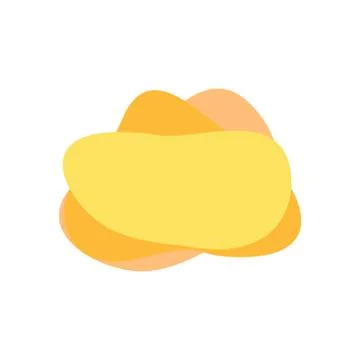 Orange fluid blob icon. Vector 3d gradient geometric spot Stock Illustration