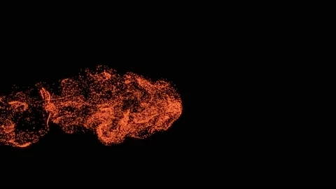 Orange fluid particles explosion animation. Stock Footage 240042363