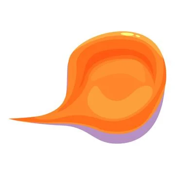 Orange fluid shape spreading with dynamic flow Stock Illustration