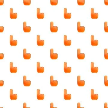 Orange foam fingers displaying number one gesture pattern Stock Illustration