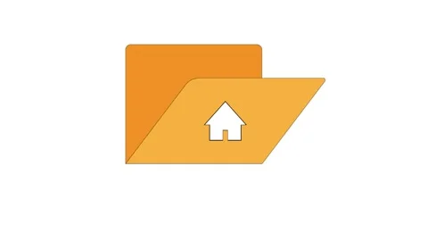 Orange folder icon with open tab preview Stock Footage 333782222