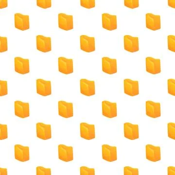 Orange folder icon seamless pattern background design Stock Illustration