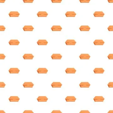 Orange food container pattern for take away meal packaging Stockillustratie