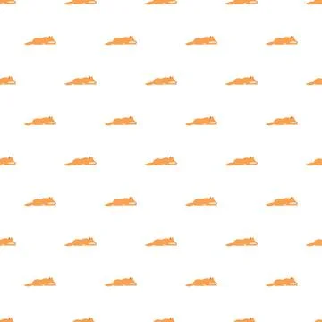 Orange fox sleeping creating a cute, repeating tile 스톡 일러스트