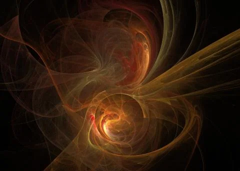 Orange fractal. Abstract background element Stock Illustration
