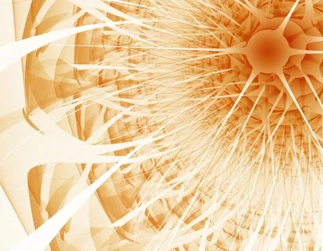 Orange fractal Stock Illustration