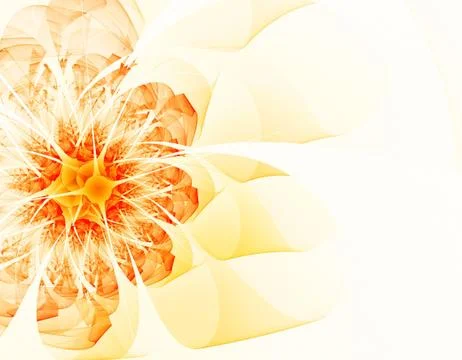 Orange fractal Stock Illustration