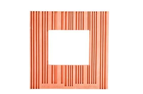 Orange  frame isolated on white Stock Photos