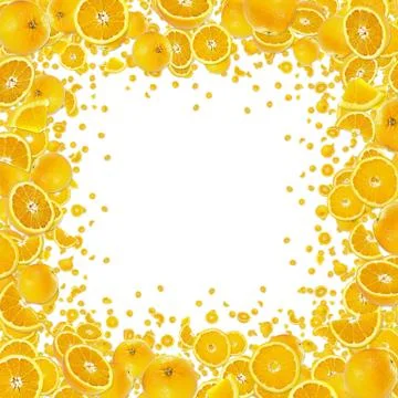 Orange frame (on white) Stock Illustration