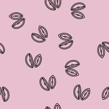 Orange fresh cut slice line seamless pattern Stock Illustration