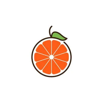 Orange Fresh design Vector icon Stock Illustration