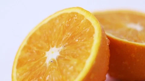 Orange fresh fruit bright closeup cinemagraph video Stock Footage 124246284