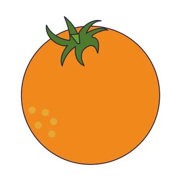 Orange fresh fruit cartoon Illustrazione stock