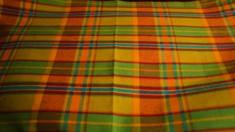 Orange fresh. Recipe. Men's hands to straighten out the tablecloth. Stock Footage 123789736