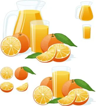 Orange Fresh set Stock Illustration