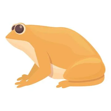 Orange frog icon cartoon vector. Smile animal Stock Illustration