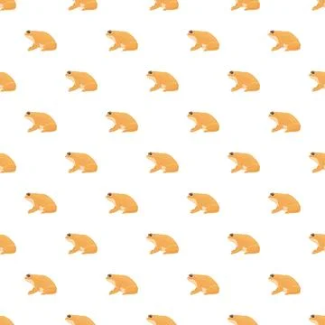 Orange frog seamless repeating pattern on white background Illustrazione stock