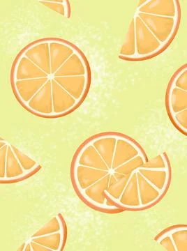 Orange fruit background. Orange cute illustration Stock-Illustration