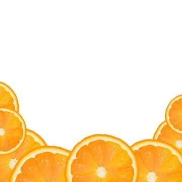 Orange Fruit Border Stock Illustration
