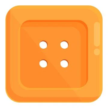 Orange fruit button icon cartoon vector. Top classic shirt Stock Illustration