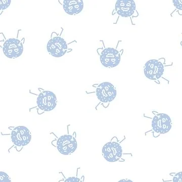 Orange fruit character glyph seamless pattern 库存插图