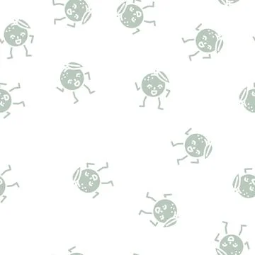 Orange fruit character glyph vector seamless pattern イラスト素材