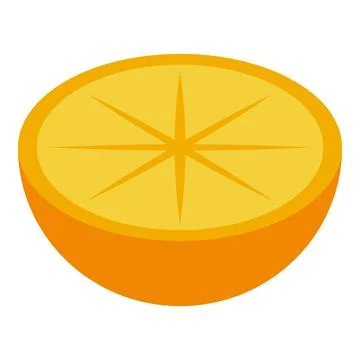 Orange fruit cut in half showing its fresh pulp and segments Stock Illustration