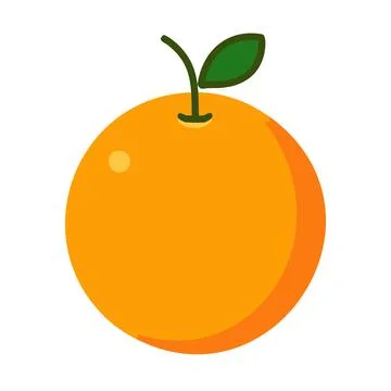 Orange fruit flat icon isolated on white background for your web and mobile.. Stock-Illustration