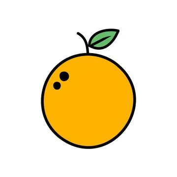 Orange fruit flat icon. Vector illustration. Stock-Illustration