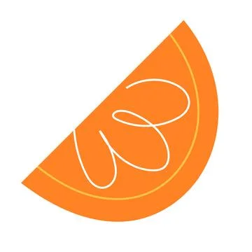 Orange fruit icon, hand drawn vector illustration of orange citrus Stock Illustration