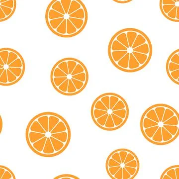 Orange fruit icon seamless pattern background. Business concept vector illust Stock Illustration