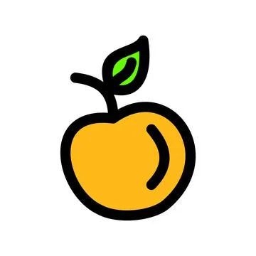 Orange fruit icon. Vector illustration in flat style. Isolated Stock Illustration