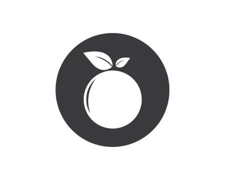 Orange fruit icon vector logo illustration Stock Illustration
