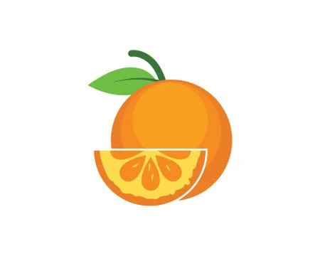 Orange fruit icon vector logo illustration Stock Illustration