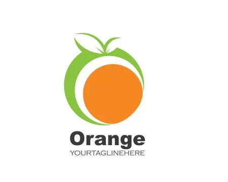 Orange fruit icon vector logo illustration Stock Illustration