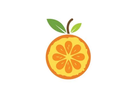 Orange fruit icon vector logo illustration Stock Illustration