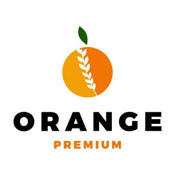 Orange Fruit Icon Vector Logo Template Illustration Design Stock Illustration