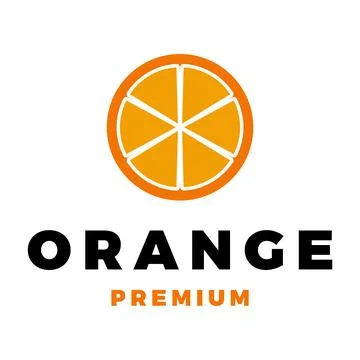 Orange Fruit Icon Vector Logo Template Illustration Design Stock Illustration