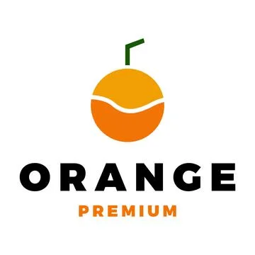 Orange Fruit Icon Vector Logo Template Illustration Design Stock Illustration