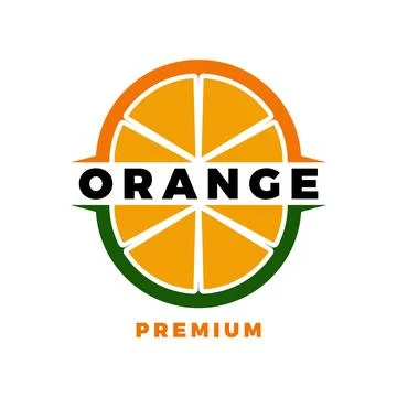 Orange Fruit Icon Vector Logo Template Illustration Design Stock Illustration