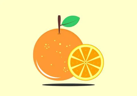 Orange fruit illustration Stockillustratie