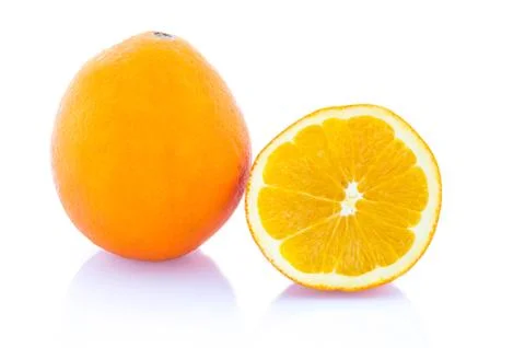 Orange fruit isolated Stock Photos